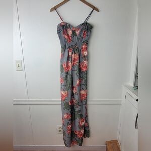 Piperlime Women's Ancient Floral Maxi Dress XS Sweetheart Neckline Thin Straps